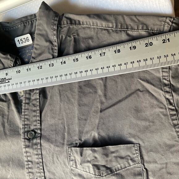 Roundtree & Yorke Men’s Long Sleeve Button Down Shirt size 2XL, Gray - Picture 3 of 10